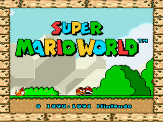 Super Mario World - Goomba Hack Title Screen